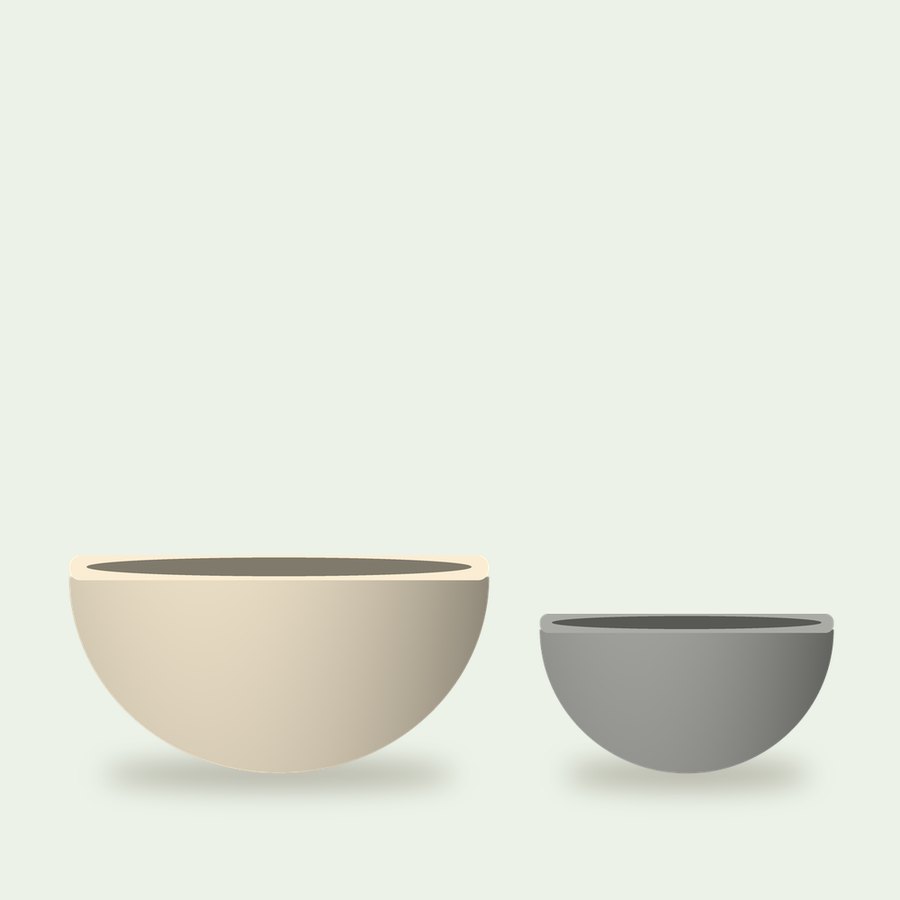 Matte Ceramic Bowl Planter
